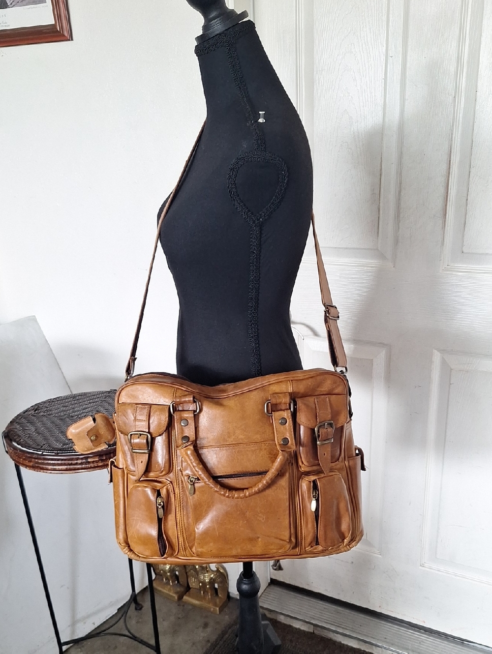 Castelli Leather Breifcase Bag Crossbody Vintage Laptop Bag